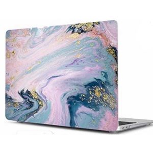 Marble Texture Print Case & Purple.Keyboard & Cover Screen Protector-Brand New